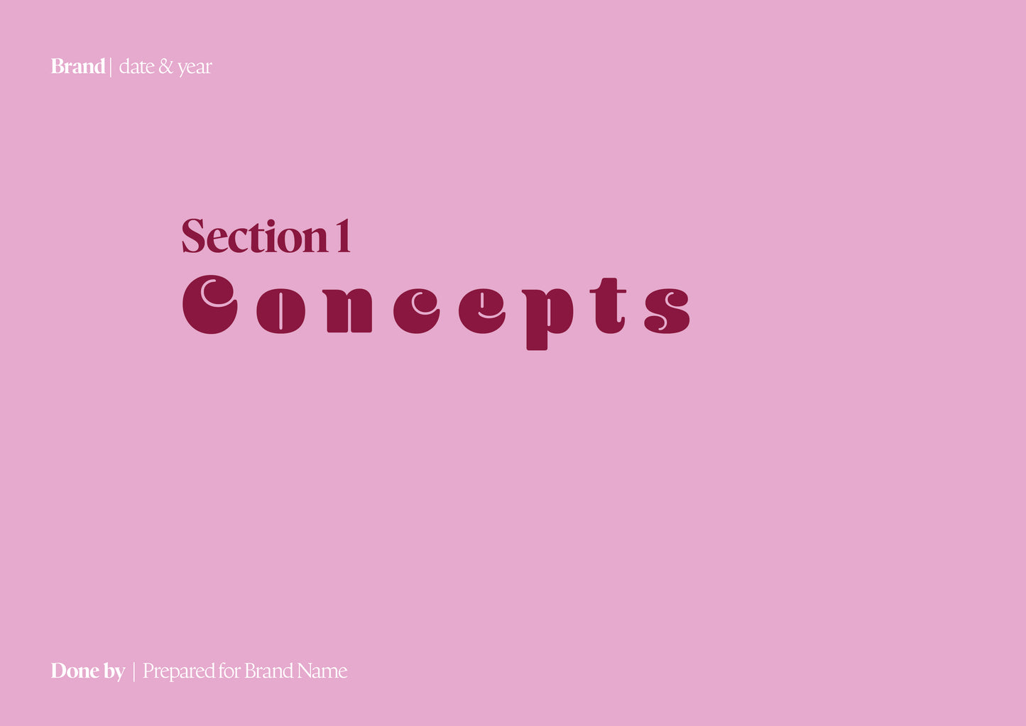 Brand Proposal Template